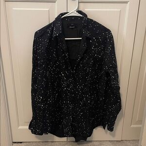 Madewell Black Shirt with White Star Pattern